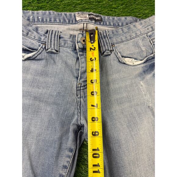 GUESS Women’s Bootcut Jeans Light Wash Stretch Mid Rise Sz 29 5 Pocket Y2K Denim - Picture 9 of 10